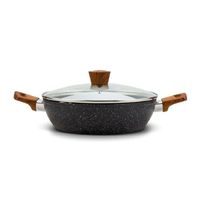 hrnec d28nízký+PO skl. NATURE, nepřiln.povrch-kámen, indukce