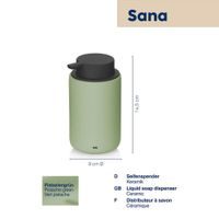 KELA Dávkovač mýdla Sana keramický 300 ml bílá KL-24530