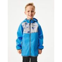 Unuo Dětská softshellová bunda s fleecem Basic, Modrá, Bagr