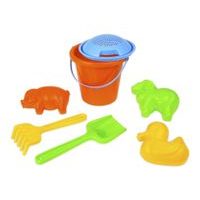 Pískový set kyblík a formičky zvířátek v síťce