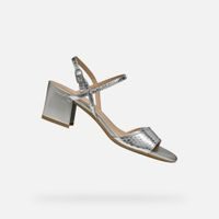 Stříbrné dámské sandály Geox New Eraklia 50