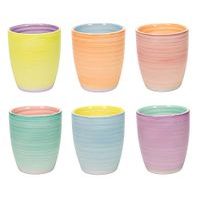 HIT Hrnky na kávu espresso sada 6 ks 180 ml PASTEL HT-24326202