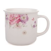 hrnek 440ml, 1ks, KVĚTINY, porcelán