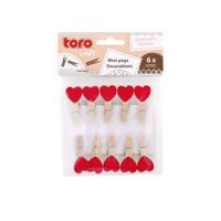 TORO KOLÍČKY DŘEVĚNÉ SE SRDÍČKEM 3,5CM, 10KS_hamashop