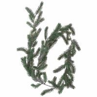 HOMESTYLING Vánoční dekorace girlanda borovice 180 cm matná zelená s jinovatkou KO-317910290sneh