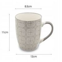 hrnek 350ml ROZETA, šedý BL-4596-1 keramika