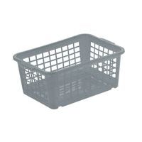 košík 25x17x10cm, křišť.šedý, plast
