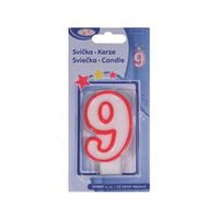 svíčka číslová 9, 75mm, DB