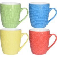 EXCELLENT HOUSEWARE Hrnek sada 4 ks porcelánový 380 ml KO-Q96000040