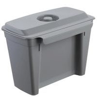 koš odp. 4l závěsný, sev.šedý, víko, 27x16,3x19cm, MILAN, plast