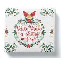 PROCOS UBROUSKY VÁNOČNÍ VESELÉ VÁNOCE 3VRSTVÉ 33X33CM