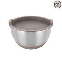 O Miska nerez+UH víko BEIGE pr. 15,7 cm