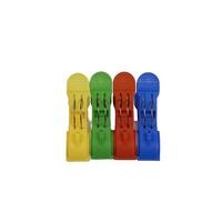 kolíčky 4ks,12x3,5cm, 4barvy, kov.pružina, plast