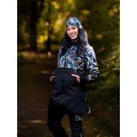 Unuo Dámský softshellový kabát s fleecem Street, Černá, Kytky