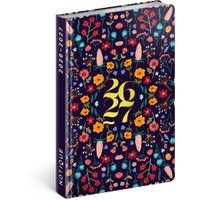 NOTIQUE 18měsíční diář Petito – Flóra 2026/2027, 11 x 16 cm