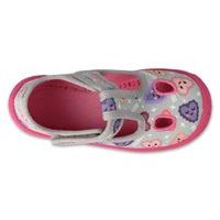 Dívčí BAREFOOT domácí obuv Befado 902Y020 - šedá/růžová
