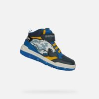 Modré svítící chlapecké tenisky Geox Buzzerlight Boy