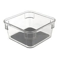 organizér 9,4x9,4x4,8cm GREY, transp.plast