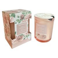 Provence SVÍČKA VE SKLE RŮŽOVÁ PELARGÓNIE 7.9X10.6CM 230G_hamashop