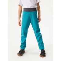 Unuo Dětské softshellové kalhoty bez zateplení pružné Sporty, Smaragdová