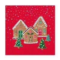 PROCOS UBROUSKY VÁNOČNÍ PERNÍKOVÉ CHALOUPKY 3VRSTVÉ 33X33_hamashop