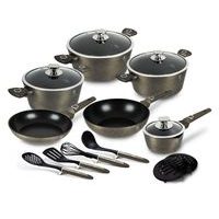 BERLINGERHAUS Sada nádobí s titanovým povrchem 15 ks Crystal Collection BH-7167