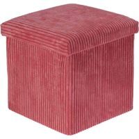 HOMESTYLING Taburet s úložným prostorem 38 x 38 x 38 cm růžová KO-170490550ruzo