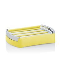 KELA Miska na mýdlo Marta plast žlutá 12,5x9x2,5cm KL-24556