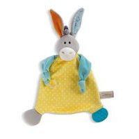 NICI NICI MFN muchláček Oslík s kousátkem a úchytkou na dudlík 25x25cm