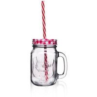 sklen. 045l, 1ks, STRAW, víčko+brčko