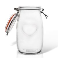 Dóza s klipovým uzávěrem Bela 1,5 l srdce