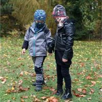 ESITO Zimní palcové rukavice softshell s beránkem Red