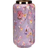 H & S COLLECTION Váza s květinovým potiskem 30 cm fialová KO-A67825390