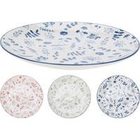 talíř d27cm mělký, KVÍTÍ, mix barev, porcelán