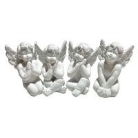 dekorace ANDĚL zasněný, 3,5x2,5cm, v.5cm, polyresin