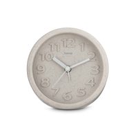 Hama Fuerteventura, budík, průměr 12 cm, 3D číslice, tichý, z 20% pšeničné slámy, béžový