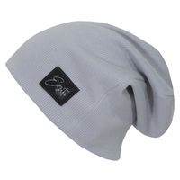 ESITO Žebrovaná čepice spadená Color Grey - šedá