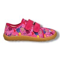 Froddo G1700422-6 barefoot plátěnky – přezůvky do školy ( Srdíčka / Fuxia)