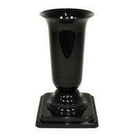 váza hřbit. 15x15x31cm ČERNÁ zátěžová