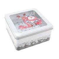 Nezařazeno DÓZA NA CUKROVÍ 17,7X17,7X8,6CM SANTA A JELEN_hamashop