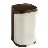 koš odp.25l nášlapný hnědo/bílý 26x26x43cm