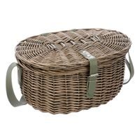 Piknikový koš s víkem a textilní vsadkou VERDE