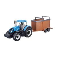 Bburago ASST 10cm Farm Tractor so zotrvačníkom s vlečkou 8 druhov (12ks)