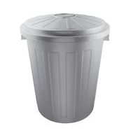 koš odp.50l POPELNICE stříbrná, d50x55 s víkem, plast