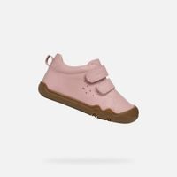 Starorůžové dívčí barefoot tenisky Geox Steppieup