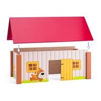 WOODY Statek se třemi budovami a podložkou