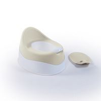 DOLU Dětská jídelní židlička s pultem, polstrováním a odnímatelným jídelním tácem, béžová, 90x70x60 cm