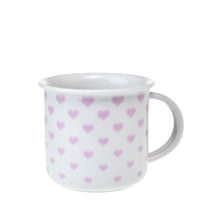hrnek 250ml TINA - růžová SRDÍČKA, U3395/25, čes.porcelán