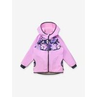 Dětská softshellová bunda bez zateplení Basic, Lila, Kytky