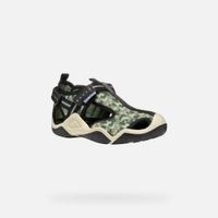 Olivové chlapecké sandály Geox Wader